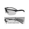 Magid Safety Glasses, Grey Antifog Coating Z100BKAFGY